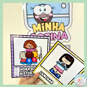 O Painel Minha Rotina é um recurso pedagógico visual desenvolvido para ensinar e reforçar a compreensão da rotina diária com crianças da Educação Especial, promovendo organização, segurança e autonomia no dia a dia escolar e familiar. O material permite a organização visual das atividades diárias, auxiliando a criança a compreender sequências, horários e transições, de forma lúdica e adaptada às suas necessidades individuais. Essa previsibilidade contribui para a redução da ansiedade, melhora da comunicação e maior participação nas atividades propostas.