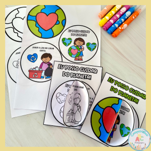 **Livrinho “Eu Posso Cuidar do Planeta” – Educação Infantil** O Livrinho “Eu Posso Cuidar do Planeta” é um recurso pedagógico desenvolvido para trabalhar o tema Meio Ambiente com crianças da Educação Infantil de forma lúdica, educativa e significativa. A proposta incentiva a conscientização ambiental e estimula as crianças a refletirem sobre atitudes de preservação e cuidado com o planeta, contribuindo para a formação de hábitos sustentáveis desde a infância. O material vai nas versões colorida e para colorir, proporcionando diferentes possibilidades de uso em sala de aula. Também pode ser utilizado na decoração de murais e painéis relacionados ao tema Meio Ambiente. Benefícios da proposta: • Desenvolve consciência ambiental; • Incentiva hábitos sustentáveis; • Estimula criatividade e expressão artística; • Trabalha leitura e interpretação; • Promove aprendizagem lúdica e significativa; • Ideal para projetos sobre Meio Ambiente. Arquivo em PDF pronto para impressão.